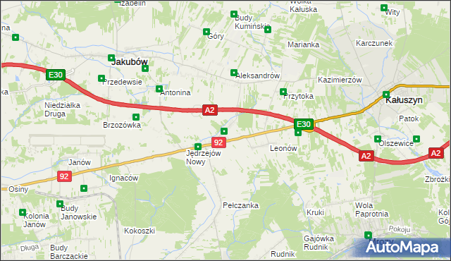 mapa Jędrzejów Stary, Jędrzejów Stary na mapie Targeo