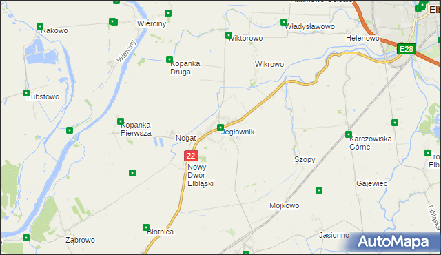 mapa Jegłownik, Jegłownik na mapie Targeo