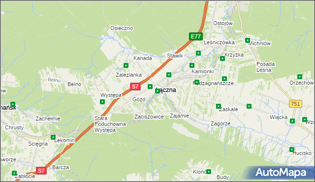 mapa Jęgrzna, Jęgrzna na mapie Targeo