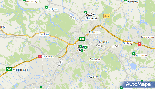 mapa Jelenia Góra, Jelenia Góra na mapie Targeo
