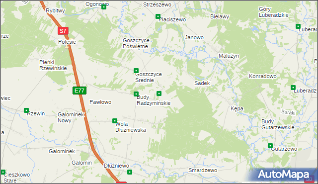 mapa Jesionka gmina Baboszewo, Jesionka gmina Baboszewo na mapie Targeo