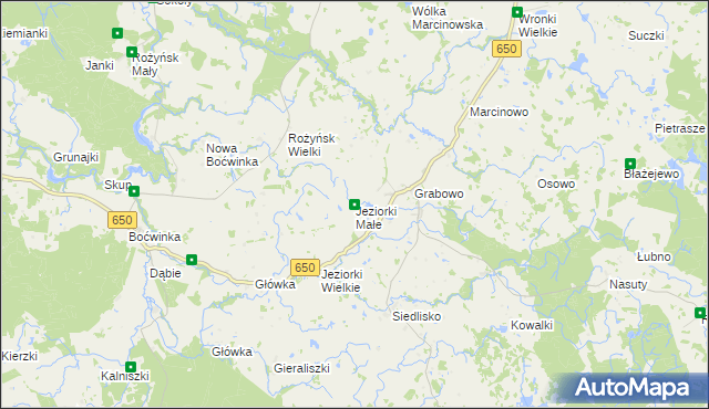 mapa Jeziorki Małe, Jeziorki Małe na mapie Targeo