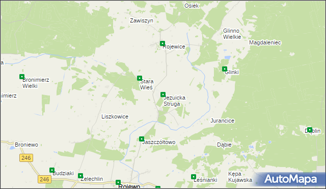 mapa Jezuicka Struga, Jezuicka Struga na mapie Targeo