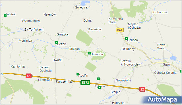 mapa Julianów gmina Siedliszcze, Julianów gmina Siedliszcze na mapie Targeo