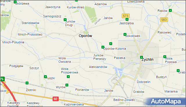 mapa Jurków Pierwszy, Jurków Pierwszy na mapie Targeo