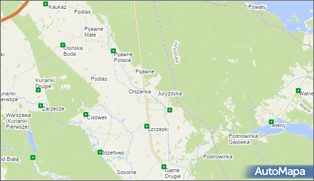 mapa Juryzdyka, Juryzdyka na mapie Targeo