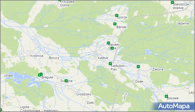 mapa Kadłub gmina Strzelce Opolskie, Kadłub gmina Strzelce Opolskie na mapie Targeo