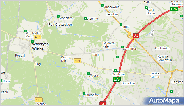 mapa Kalej, Kalej na mapie Targeo