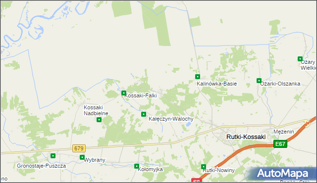 mapa Kalinówka-Bystry, Kalinówka-Bystry na mapie Targeo