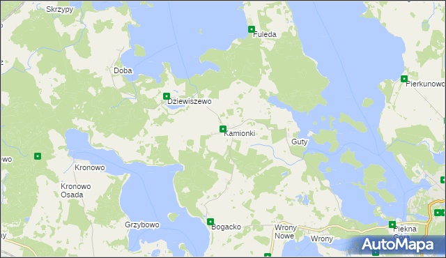 mapa Kamionki gmina Giżycko, Kamionki gmina Giżycko na mapie Targeo