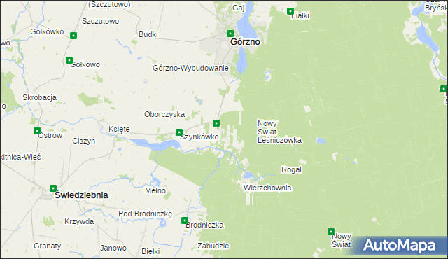 mapa Karw gmina Górzno, Karw gmina Górzno na mapie Targeo