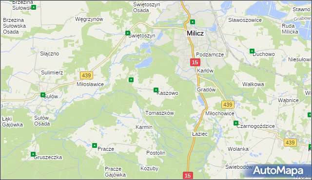 mapa Kaszowo, Kaszowo na mapie Targeo