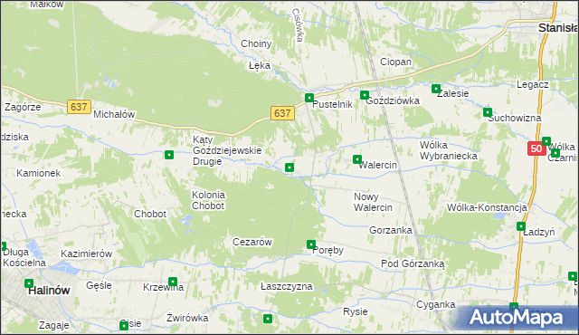 mapa Kąty Goździejewskie Pierwsze, Kąty Goździejewskie Pierwsze na mapie Targeo