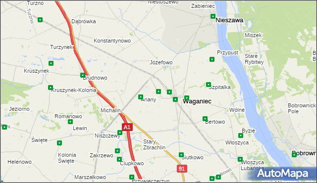 mapa Kaźmierzyn, Kaźmierzyn na mapie Targeo
