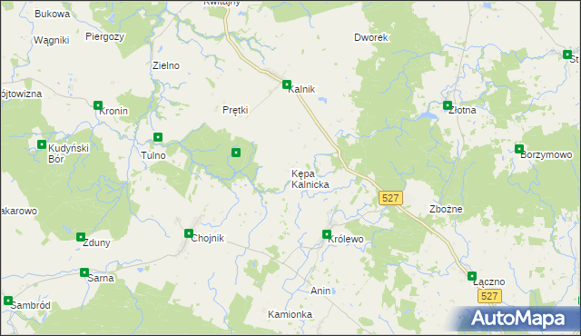 mapa Kępa Kalnicka, Kępa Kalnicka na mapie Targeo