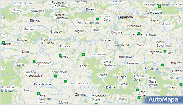 mapa Kępanów, Kępanów na mapie Targeo