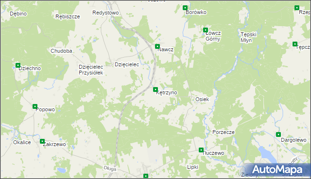 mapa Kętrzyno, Kętrzyno na mapie Targeo