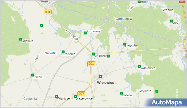 mapa Kieleczka, Kieleczka na mapie Targeo