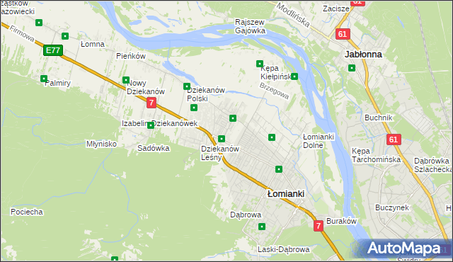 mapa Kiełpin gmina Łomianki, Kiełpin gmina Łomianki na mapie Targeo