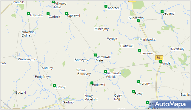 mapa Kiemławki Małe, Kiemławki Małe na mapie Targeo