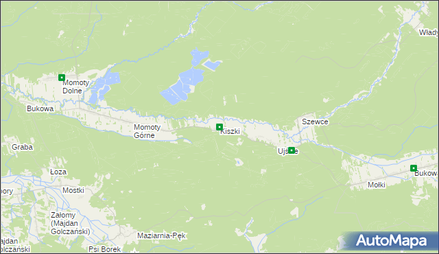 mapa Kiszki gmina Janów Lubelski, Kiszki gmina Janów Lubelski na mapie Targeo