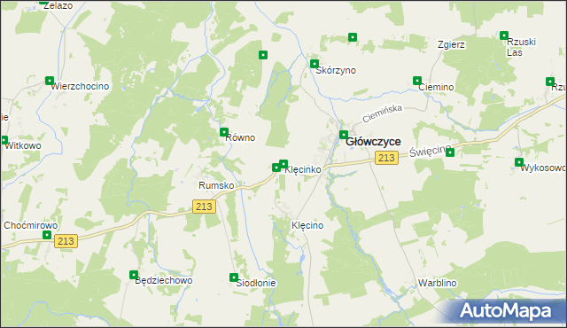 mapa Klęcinko, Klęcinko na mapie Targeo