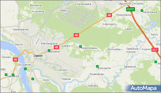 mapa Kleszczówka, Kleszczówka na mapie Targeo