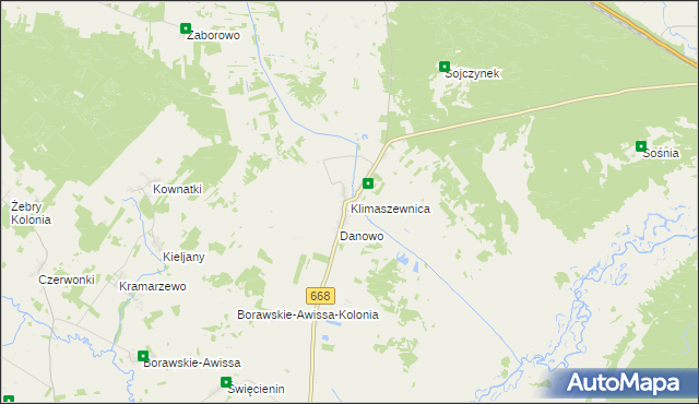 mapa Klimaszewnica, Klimaszewnica na mapie Targeo