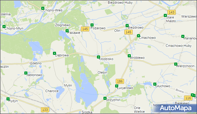 mapa Kłodzisko, Kłodzisko na mapie Targeo