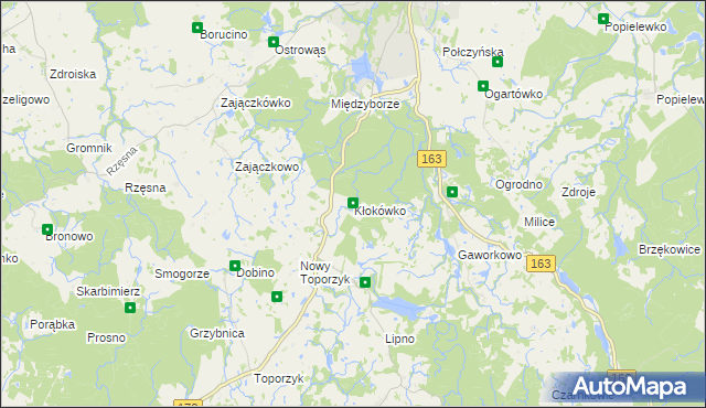 mapa Kłokówko, Kłokówko na mapie Targeo