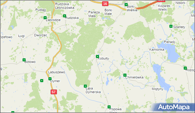 mapa Kobułty, Kobułty na mapie Targeo