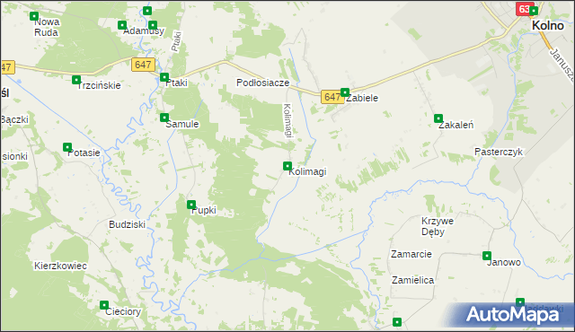 mapa Kolimagi, Kolimagi na mapie Targeo