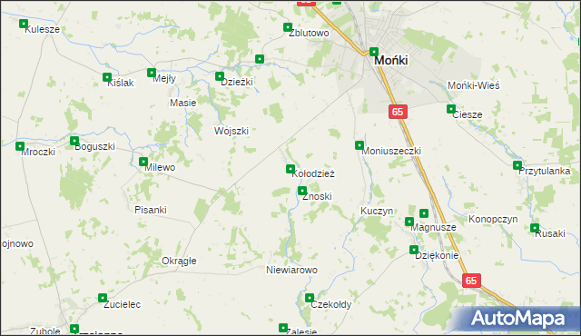 mapa Kołodzież, Kołodzież na mapie Targeo