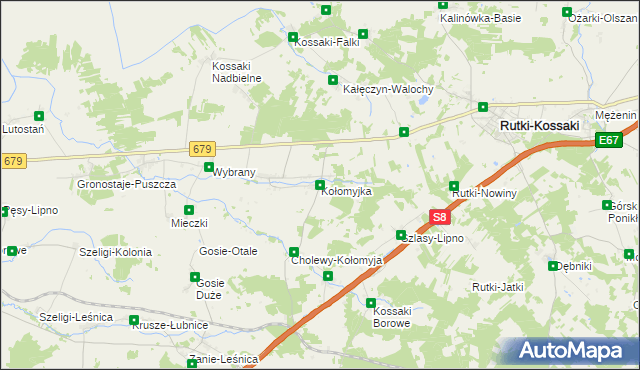 mapa Kołomyjka, Kołomyjka na mapie Targeo