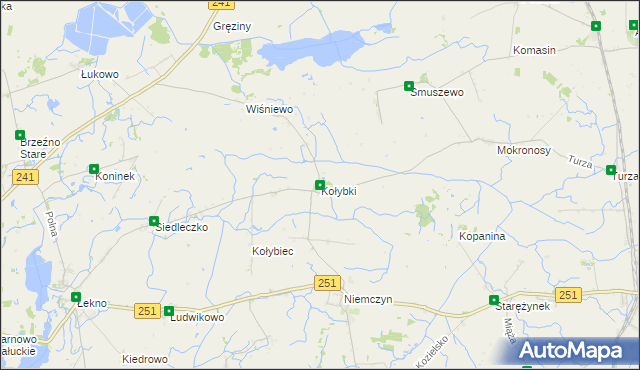 mapa Kołybki, Kołybki na mapie Targeo