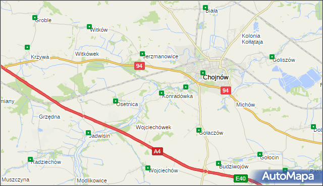 mapa Konradówka, Konradówka na mapie Targeo