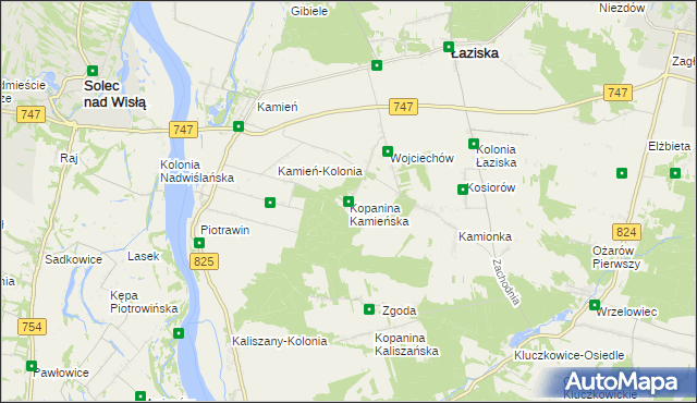 mapa Kopanina Kamieńska, Kopanina Kamieńska na mapie Targeo