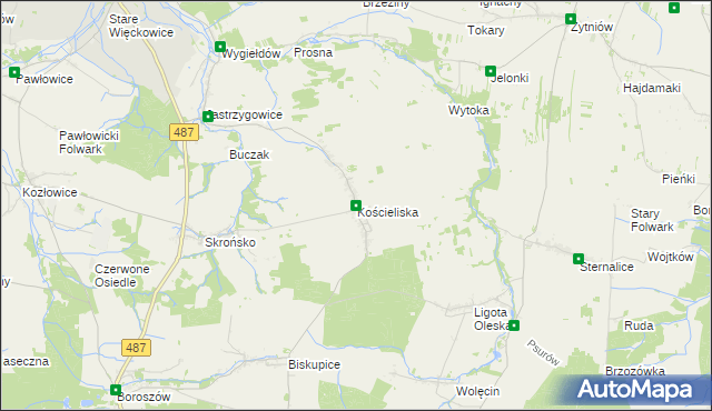 mapa Kościeliska, Kościeliska na mapie Targeo