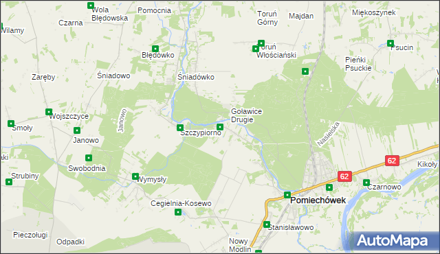 mapa Kosewko, Kosewko na mapie Targeo