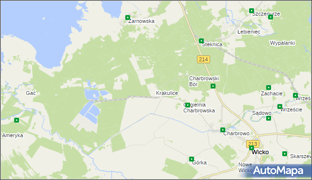 mapa Krakulice, Krakulice na mapie Targeo