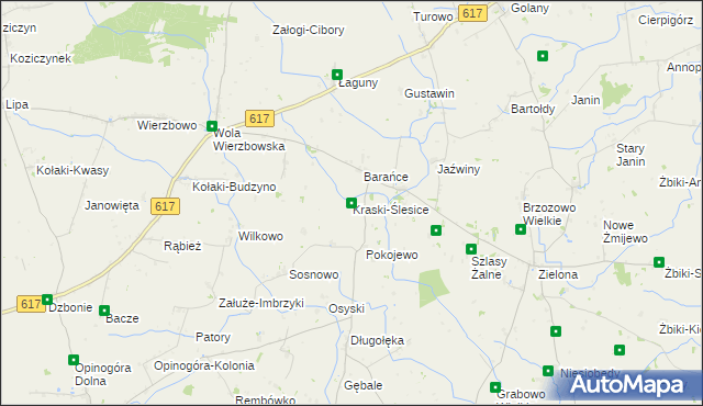 mapa Kraski-Ślesice, Kraski-Ślesice na mapie Targeo