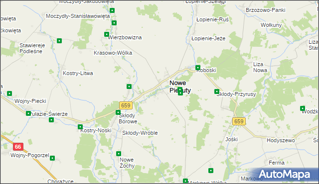 mapa Krasowo Wielkie, Krasowo Wielkie na mapie Targeo