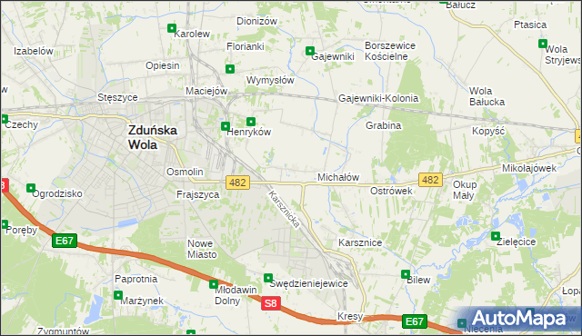 mapa Krobanów, Krobanów na mapie Targeo