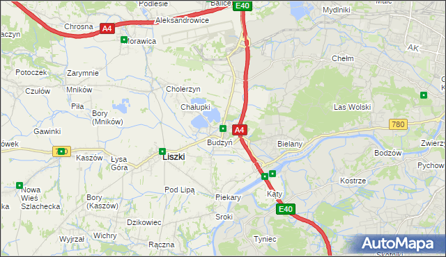 mapa Kryspinów, Kryspinów na mapie Targeo
