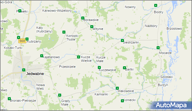 mapa Kucze Małe, Kucze Małe na mapie Targeo