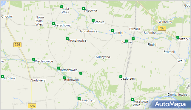 mapa Kuczyzna, Kuczyzna na mapie Targeo