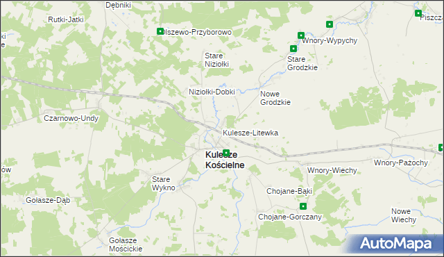 mapa Kulesze-Litewka, Kulesze-Litewka na mapie Targeo