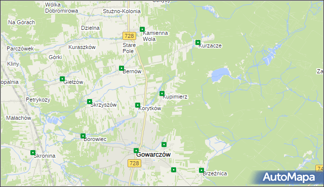 mapa Kupimierz, Kupimierz na mapie Targeo