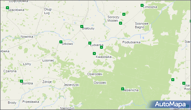 mapa Kwasówka gmina Janów, Kwasówka gmina Janów na mapie Targeo