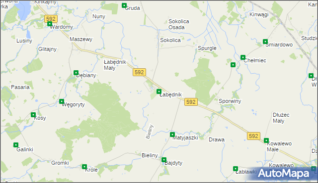 mapa Łabędnik, Łabędnik na mapie Targeo